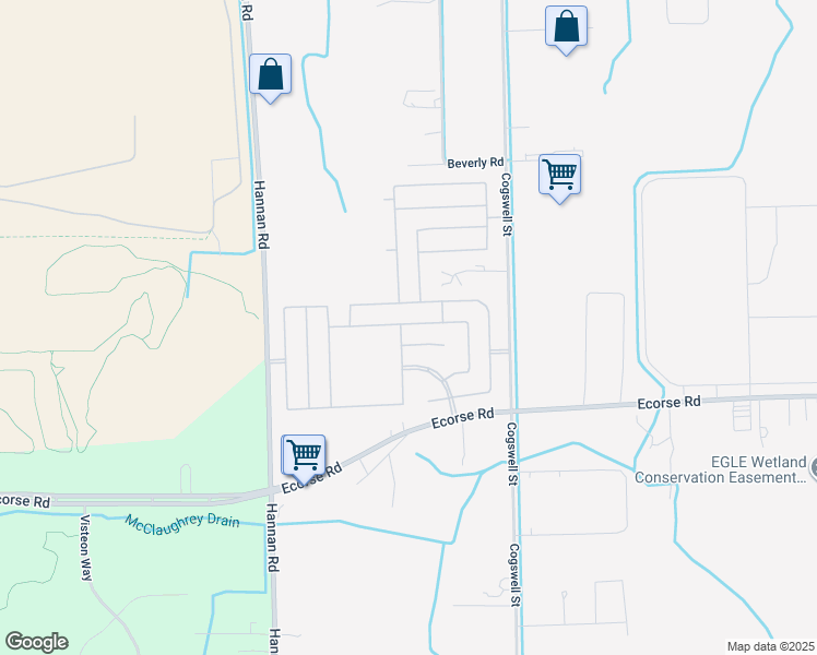 map of restaurants, bars, coffee shops, grocery stores, and more near 38763 Navajo Court in Romulus