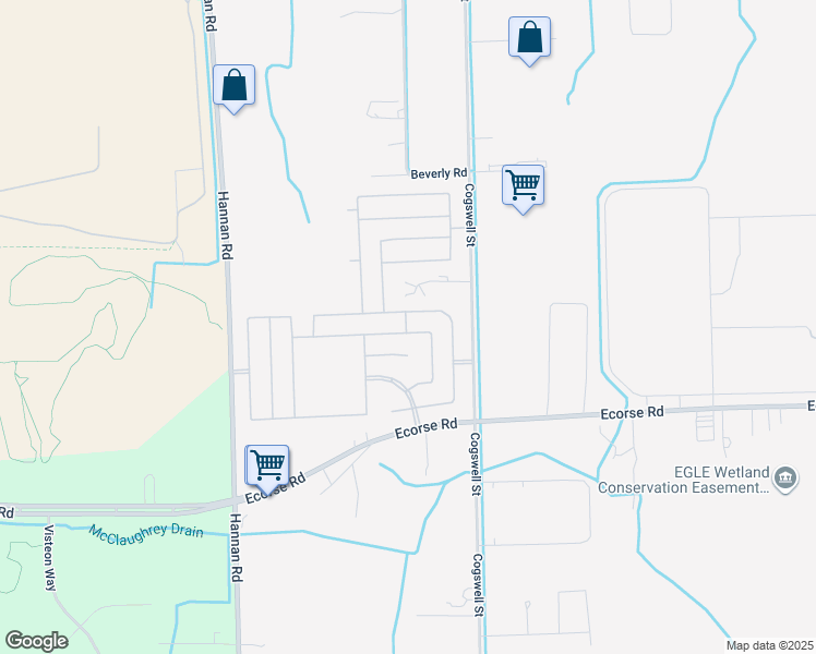 map of restaurants, bars, coffee shops, grocery stores, and more near 38654 Wyoming Drive in Romulus