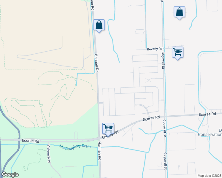 map of restaurants, bars, coffee shops, grocery stores, and more near 39300 Pueblo Drive in Romulus