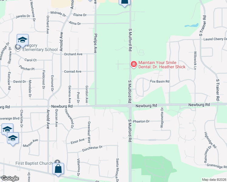 map of restaurants, bars, coffee shops, grocery stores, and more near 1404 Phelps Avenue in Rockford