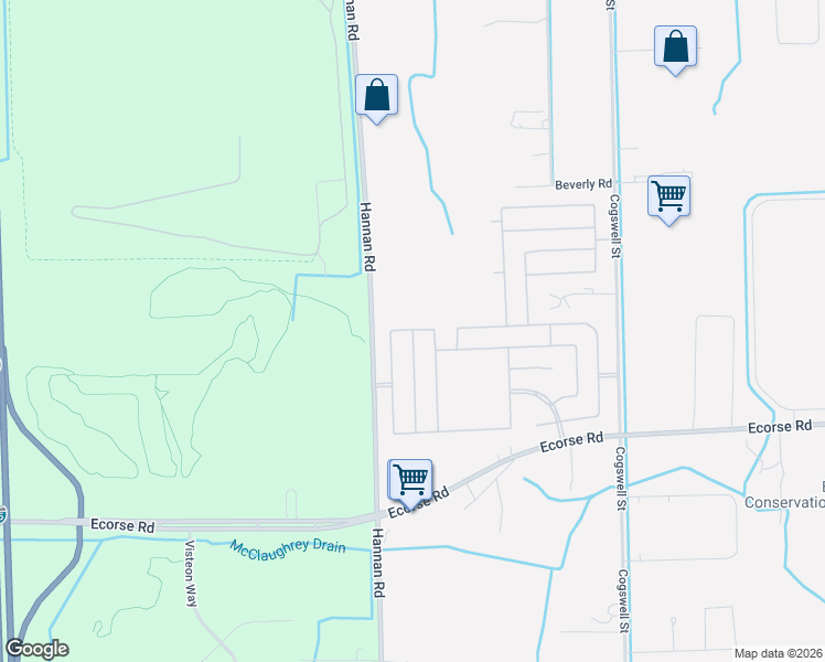 map of restaurants, bars, coffee shops, grocery stores, and more near 6900 Canyon Drive in Romulus