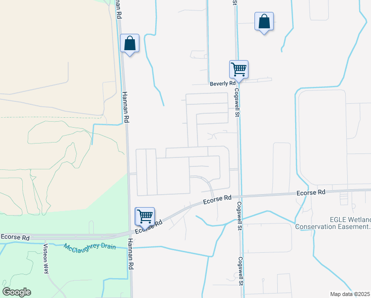 map of restaurants, bars, coffee shops, grocery stores, and more near 39110 Wyoming Drive in Romulus