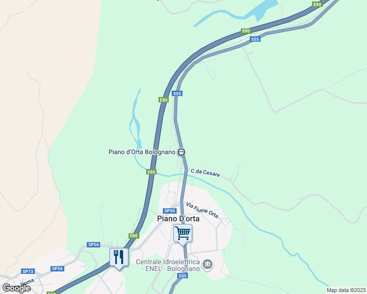 map of restaurants, bars, coffee shops, grocery stores, and more near in Provincia di Pescara
