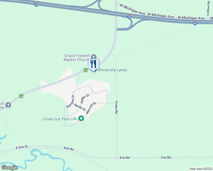 map of restaurants, bars, coffee shops, grocery stores, and more near 532 Neptune Drive in Albion