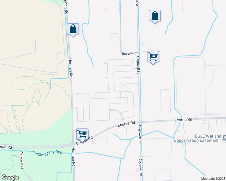 map of restaurants, bars, coffee shops, grocery stores, and more near 6960 Amarillo Drive in Romulus