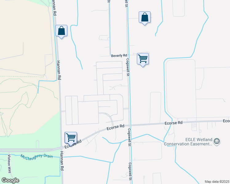 map of restaurants, bars, coffee shops, grocery stores, and more near 38654 Wyoming Drive in Romulus