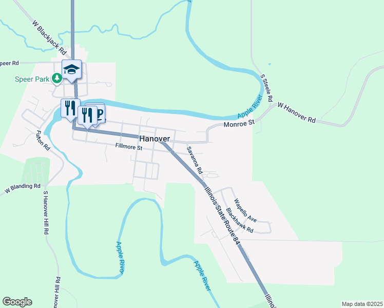 map of restaurants, bars, coffee shops, grocery stores, and more near 800 Fillmore Street in Hanover