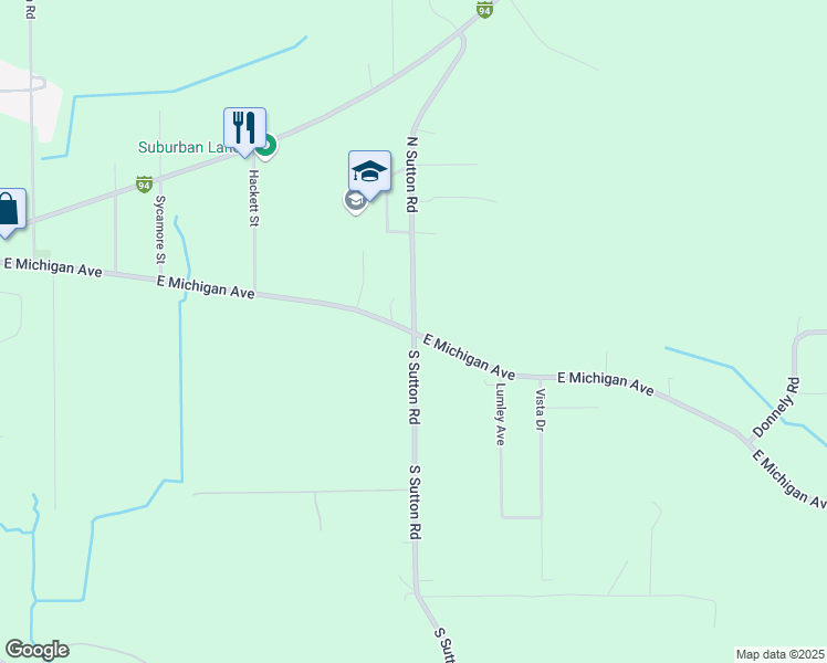 map of restaurants, bars, coffee shops, grocery stores, and more near 1404 North Sutton Road in Jackson