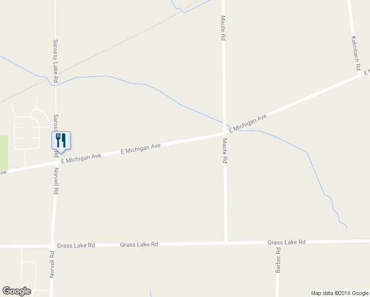 map of restaurants, bars, coffee shops, grocery stores, and more near 12815 East Michigan Avenue in Grass Lake Charter Township