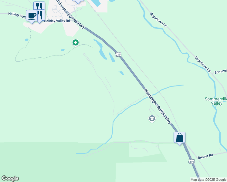 map of restaurants, bars, coffee shops, grocery stores, and more near 1 Snowpine Village in Great Valley