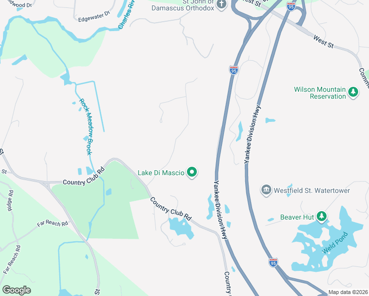 map of restaurants, bars, coffee shops, grocery stores, and more near 123 Schoolmasters Lane in Dedham