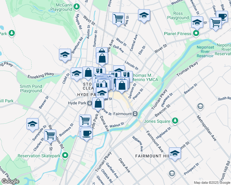 map of restaurants, bars, coffee shops, grocery stores, and more near 16 Harvard Avenue in Boston