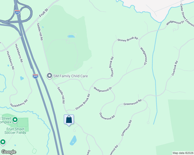 map of restaurants, bars, coffee shops, grocery stores, and more near 21 Stoney Brook Road in Hopkinton