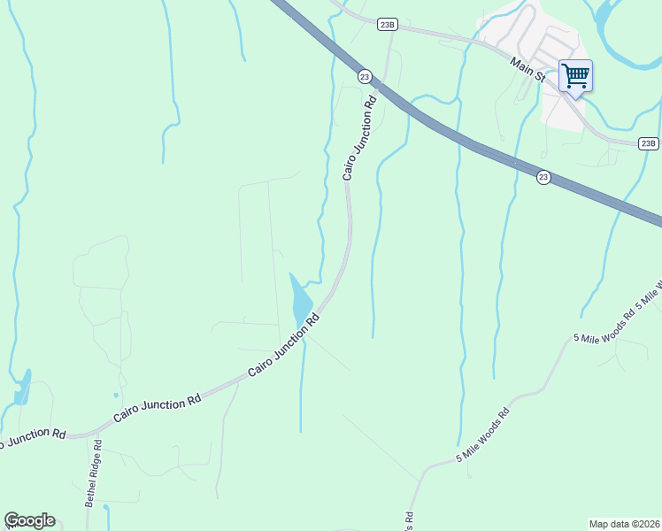 map of restaurants, bars, coffee shops, grocery stores, and more near 136 Cairo Junction Road in Catskill