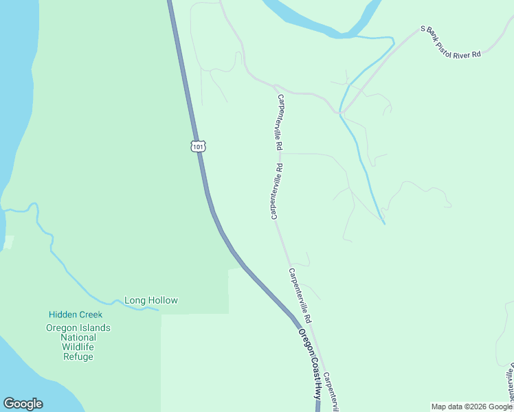 map of restaurants, bars, coffee shops, grocery stores, and more near 23980 Carpenterville Road in Gold Beach
