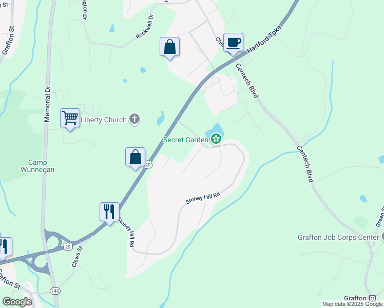 map of restaurants, bars, coffee shops, grocery stores, and more near 8 Pheasant Hill Drive in Shrewsbury