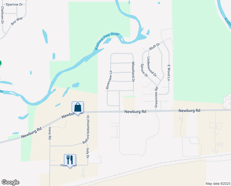 map of restaurants, bars, coffee shops, grocery stores, and more near 4214 Hearthstone Lane in Belvidere