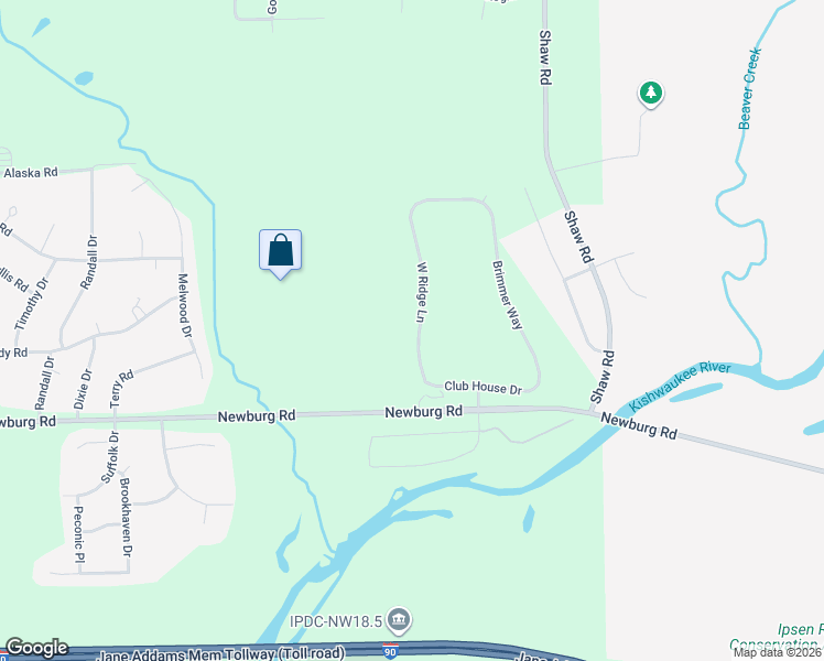 map of restaurants, bars, coffee shops, grocery stores, and more near 7160 West Ridge Lane in Cherry Valley