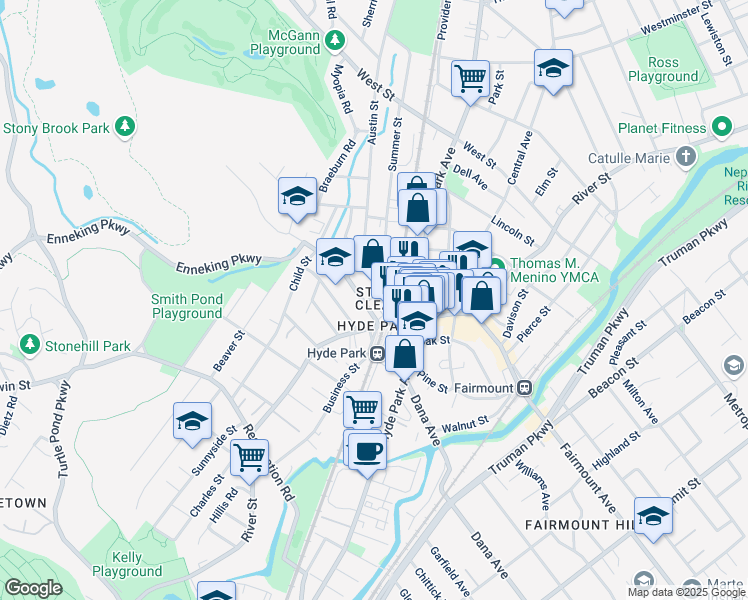 map of restaurants, bars, coffee shops, grocery stores, and more near 5a Summer Street in Boston