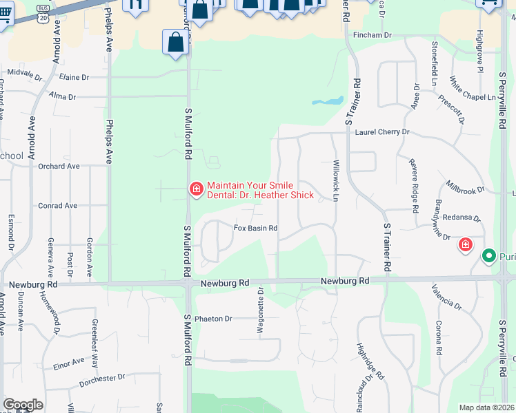 map of restaurants, bars, coffee shops, grocery stores, and more near 1302 Lindsay Way in Rockford