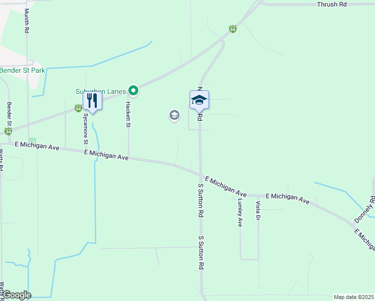 map of restaurants, bars, coffee shops, grocery stores, and more near 1404 North Sutton Road in Jackson