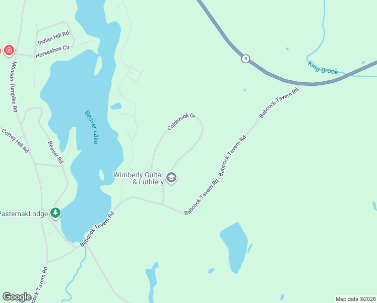 map of restaurants, bars, coffee shops, grocery stores, and more near 61-99 Coldbrook Drive in Ware