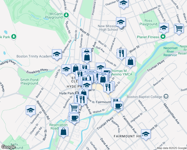 map of restaurants, bars, coffee shops, grocery stores, and more near 16 Harvard Avenue in Boston