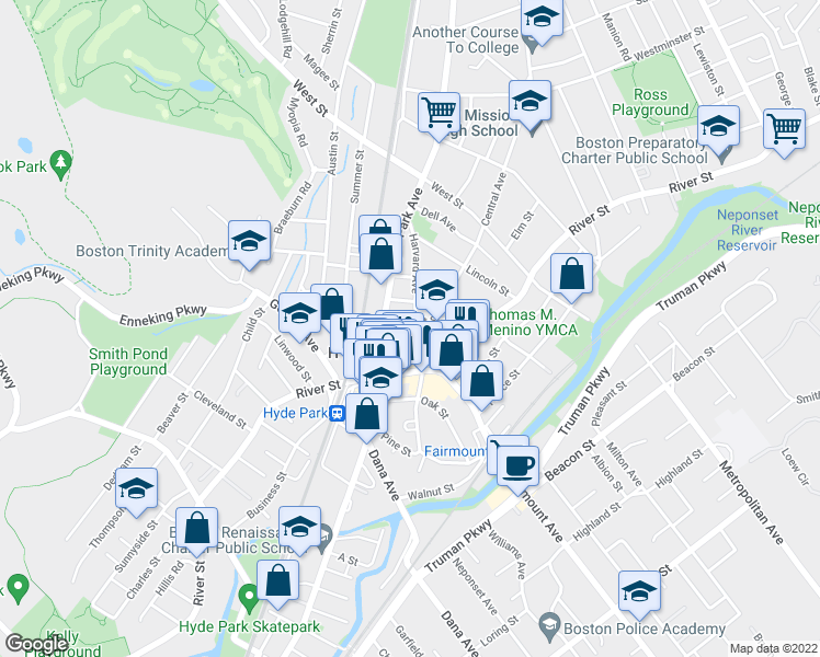 map of restaurants, bars, coffee shops, grocery stores, and more near 16 Harvard Avenue in Boston
