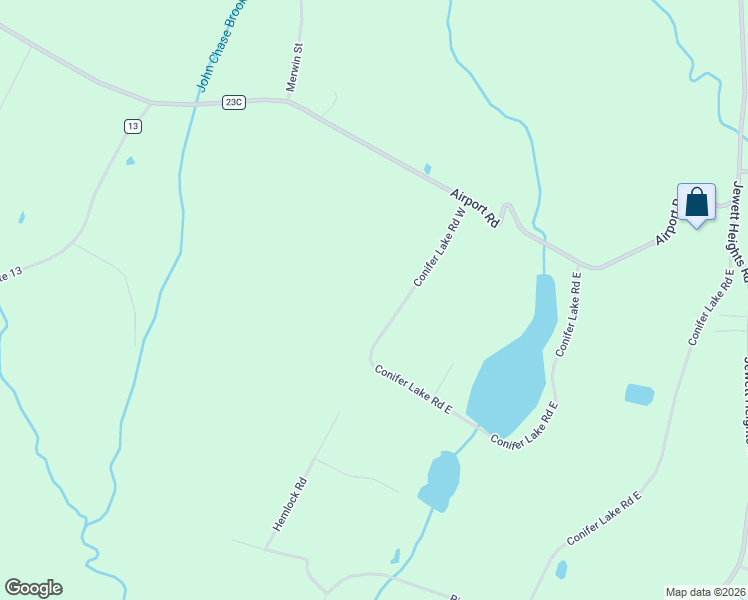 map of restaurants, bars, coffee shops, grocery stores, and more near 114 Conifer Lake Road West in Jewett