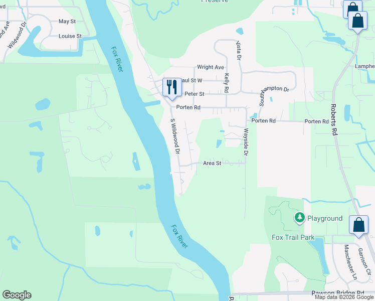 map of restaurants, bars, coffee shops, grocery stores, and more near in McHenry County