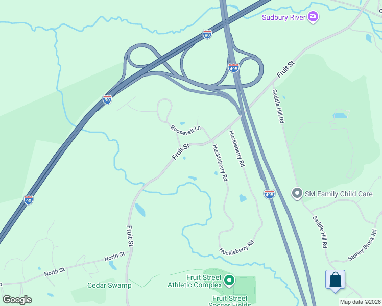 map of restaurants, bars, coffee shops, grocery stores, and more near 4 Huckleberry Road in Hopkinton