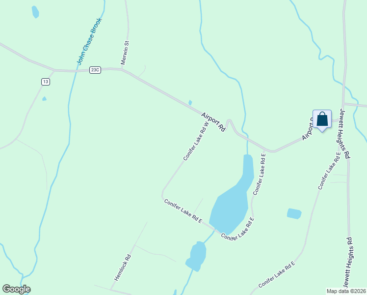 map of restaurants, bars, coffee shops, grocery stores, and more near 48 Conifer Lake Road West in Jewett