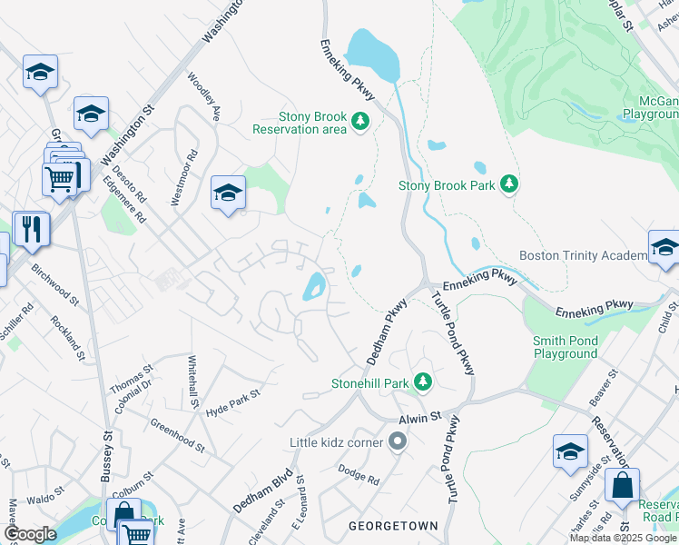 map of restaurants, bars, coffee shops, grocery stores, and more near in Boston