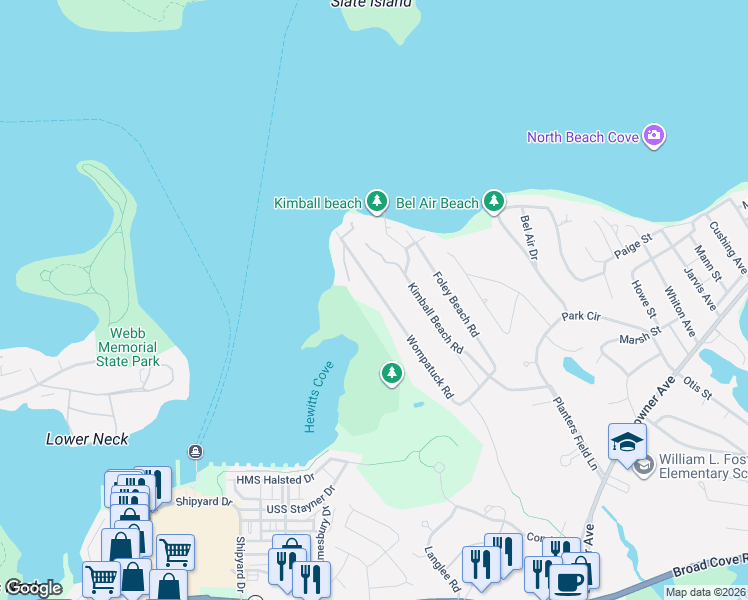 map of restaurants, bars, coffee shops, grocery stores, and more near 196 Wompatuck Road in Hingham