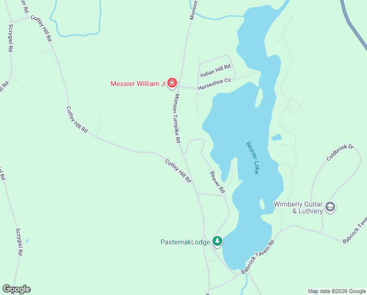 map of restaurants, bars, coffee shops, grocery stores, and more near 132 Beaver Road in Ware