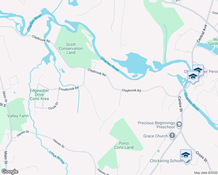 map of restaurants, bars, coffee shops, grocery stores, and more near 66 Claybrook Road in Dover