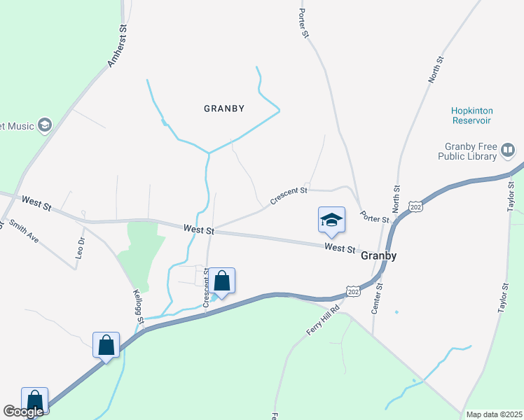 map of restaurants, bars, coffee shops, grocery stores, and more near 50 Hilltop Acres in Granby