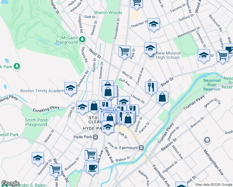 map of restaurants, bars, coffee shops, grocery stores, and more near 90 Harvard Avenue in Boston