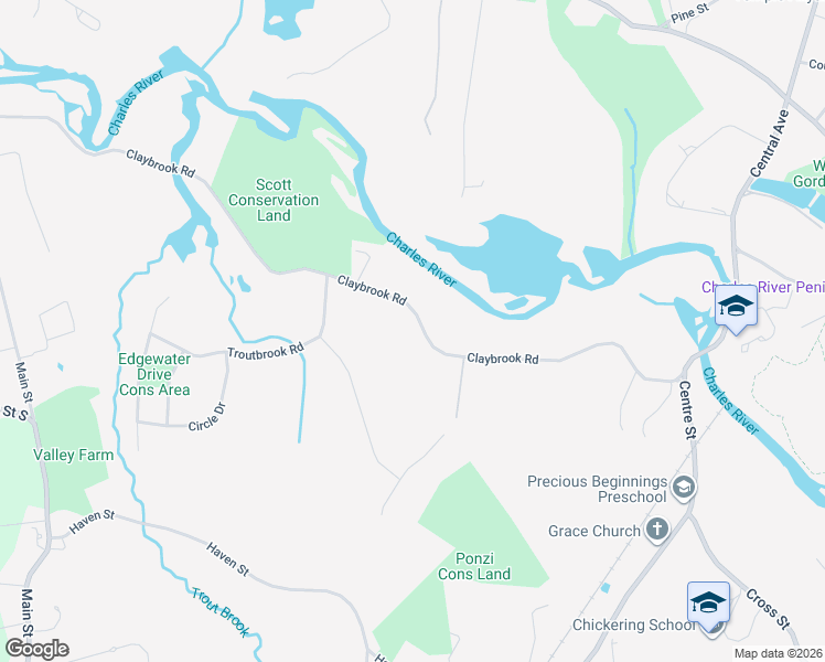 map of restaurants, bars, coffee shops, grocery stores, and more near 66 Claybrook Road in Dover