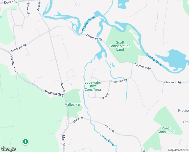 map of restaurants, bars, coffee shops, grocery stores, and more near 45 Troutbrook Road in Dover