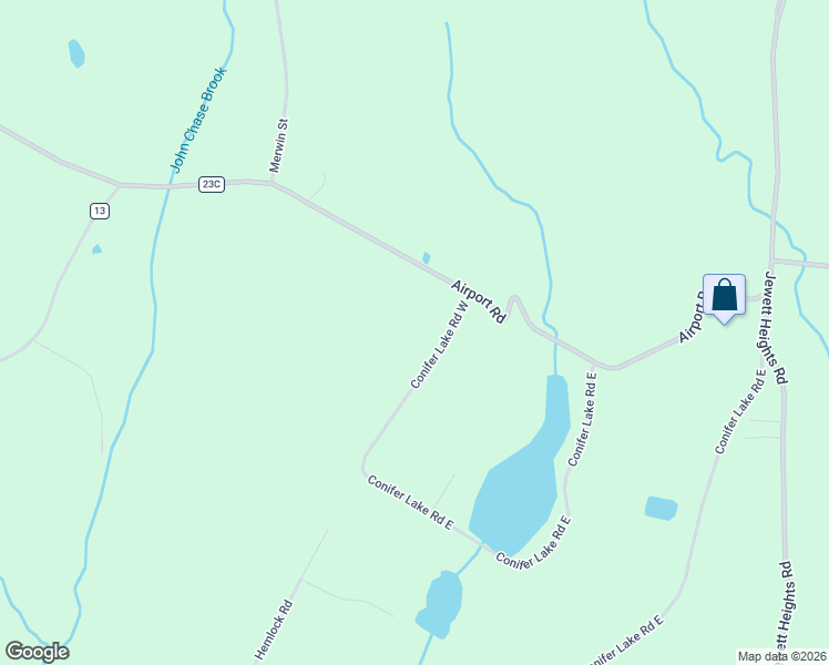 map of restaurants, bars, coffee shops, grocery stores, and more near 48 Conifer Lake Road West in Jewett