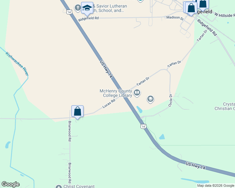 map of restaurants, bars, coffee shops, grocery stores, and more near in Crystal Lake