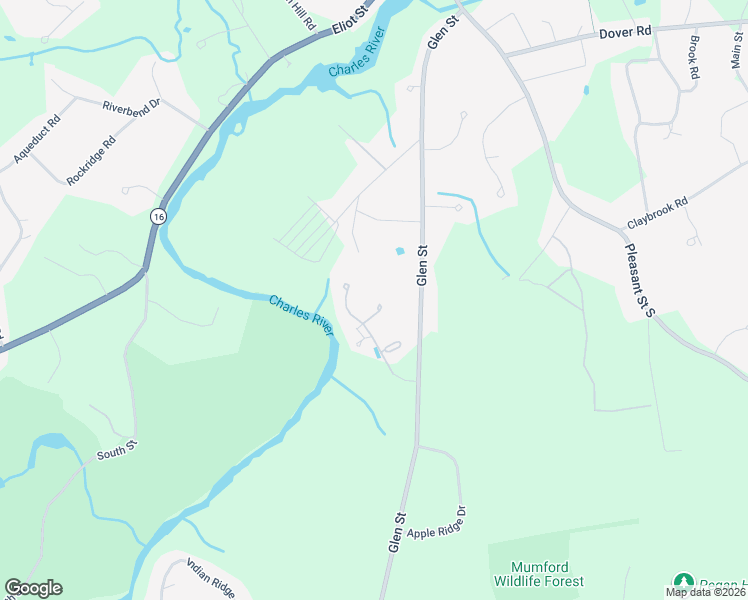 map of restaurants, bars, coffee shops, grocery stores, and more near 91 Glen Street in Natick