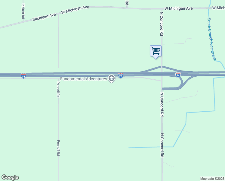 map of restaurants, bars, coffee shops, grocery stores, and more near 13799 Donavan Road in Albion