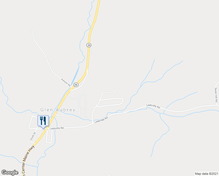 map of restaurants, bars, coffee shops, grocery stores, and more near 71 Leekville Road in Glen Aubrey