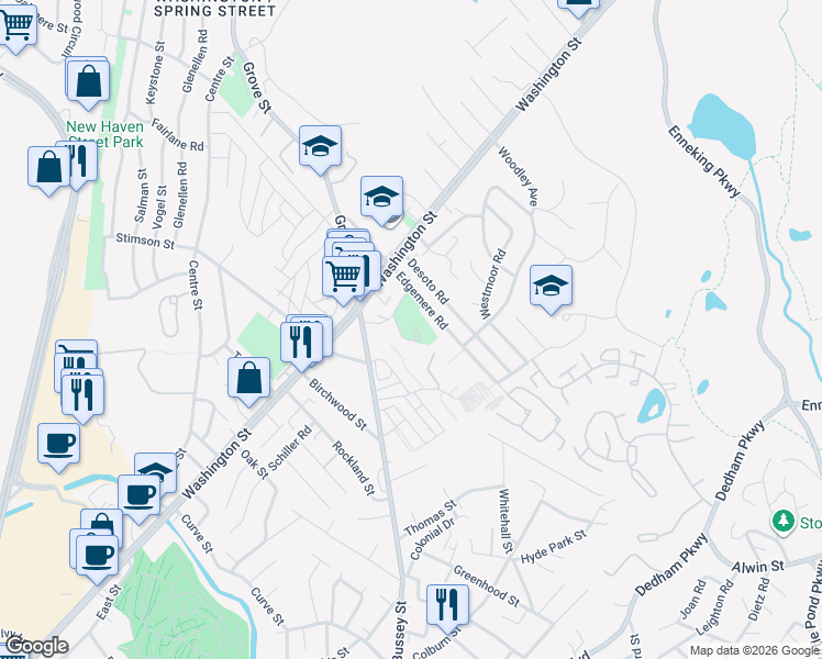 map of restaurants, bars, coffee shops, grocery stores, and more near 20 Cheriton Road in Boston
