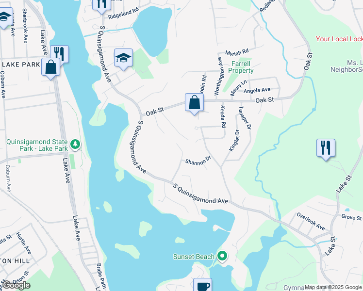 map of restaurants, bars, coffee shops, grocery stores, and more near 36 Heath Road in Shrewsbury