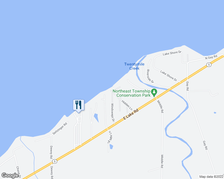 map of restaurants, bars, coffee shops, grocery stores, and more near 12104 Boll Rd in North East