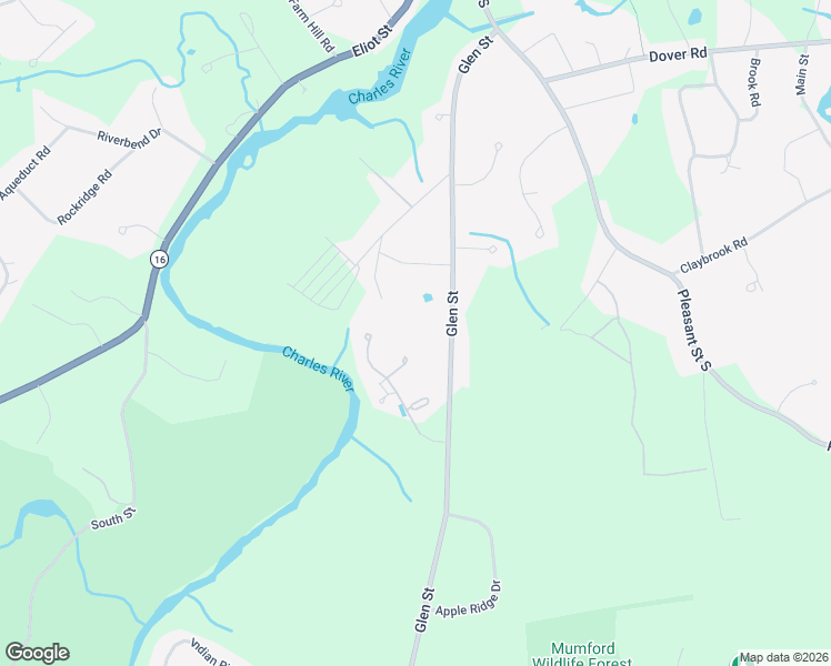 map of restaurants, bars, coffee shops, grocery stores, and more near 91 Glen Street in Natick