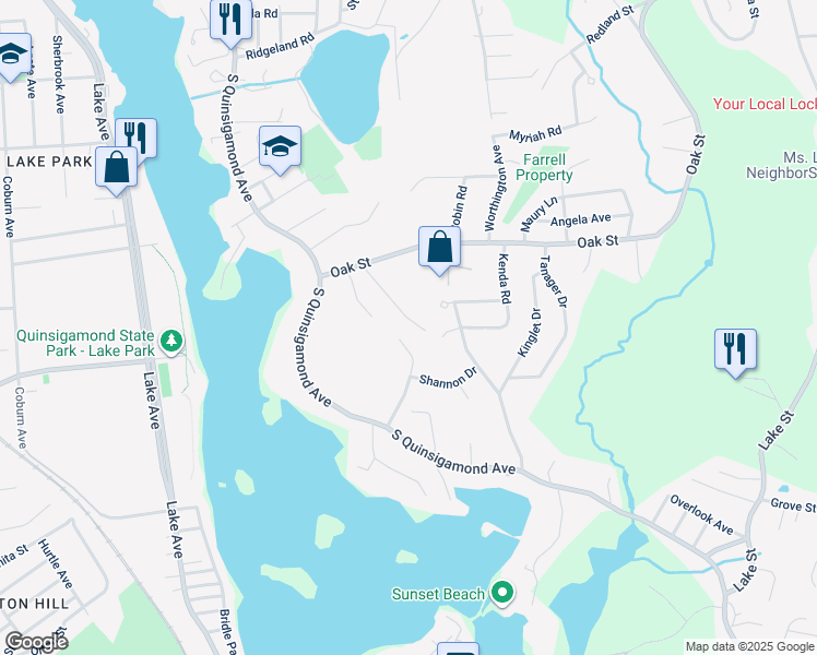map of restaurants, bars, coffee shops, grocery stores, and more near 36 Heath Road in Shrewsbury